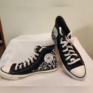 Converse CTAS Quarter Split Black Leopard Women's  Size 10 / Mens 8